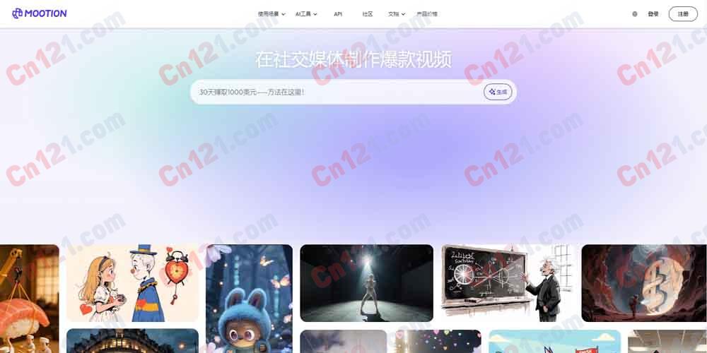 🎬 Mootion｜AI 视频故事生成器 提示词/脚本/音频/链接转视频·智能模板·500 万+ 创作者·15+ 语言 免费试用/订阅制计费