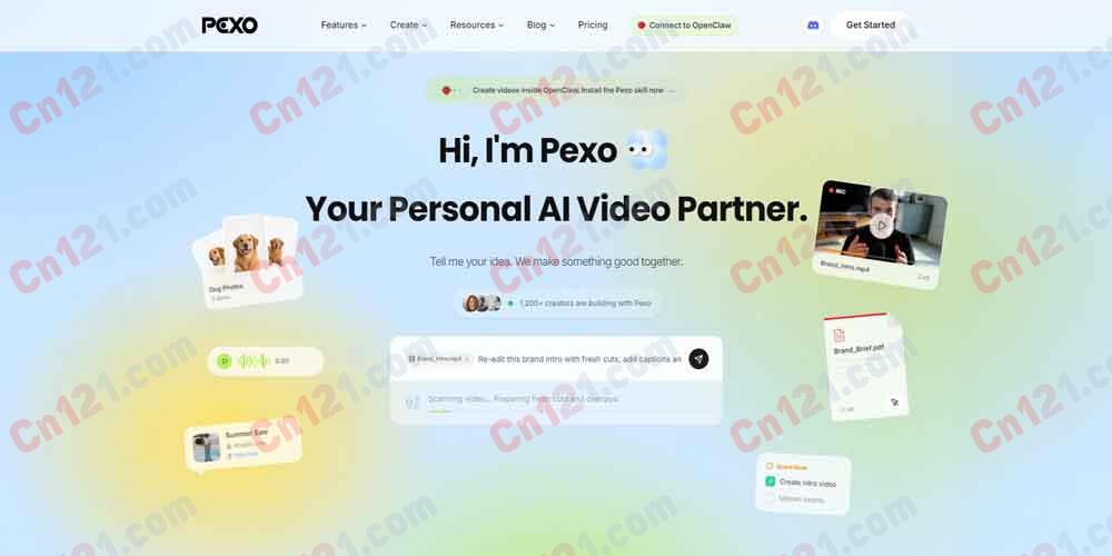 🤖 Pexo｜你的个人 AI 视频创作伙伴｜自然对话式创作+多模型智能路由+完整视频输出+Seedance 2.0/Sora/Kling 等 免费开始/订阅制