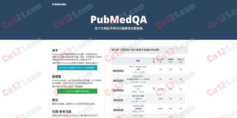 📚 PubMedQA｜生物医学研究问答数据集｜专家标注+大规模语料 完全免费
