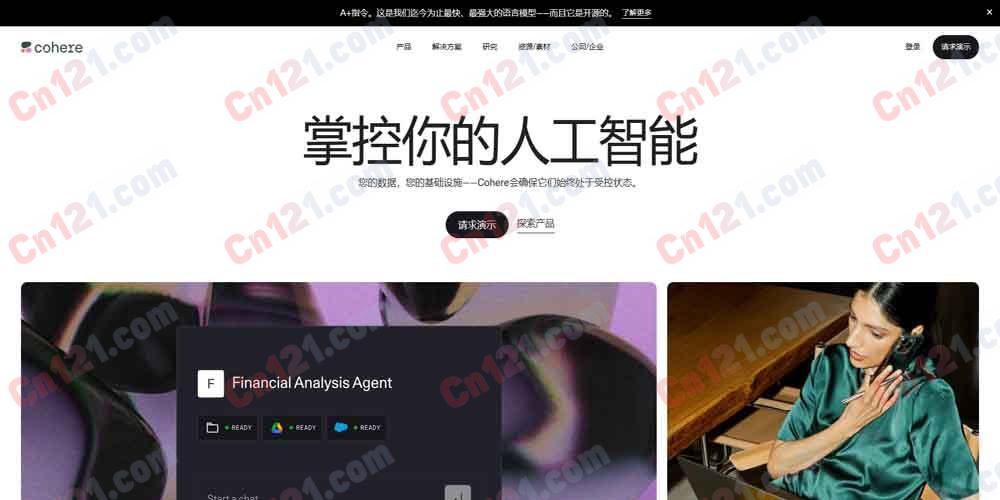 🌟 Cohere|企业级AI平台|大模型API与RAG工具|定价需咨询
